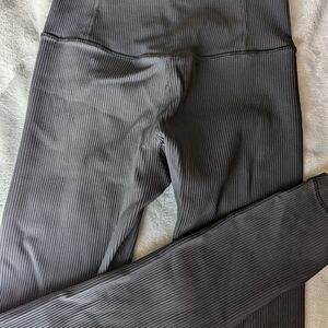 Black Ribbed Leggings